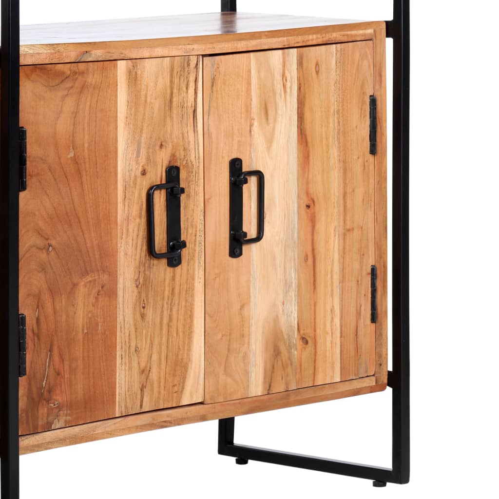 Kirjahylly 4 tasoa 80x30x180 cm täysi akaasiapuu - Sisustajankoti.fi