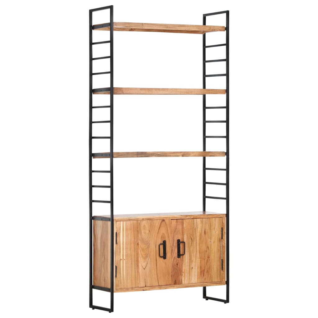 Kirjahylly 4 tasoa 80x30x180 cm täysi akaasiapuu - Sisustajankoti.fi