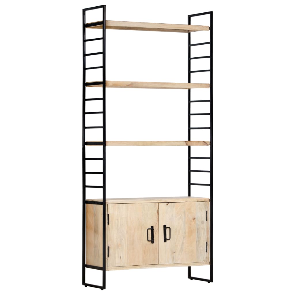 Kirjahylly 4 tasoa 80x30x180 cm täysi mangopuu - Sisustajankoti.fi