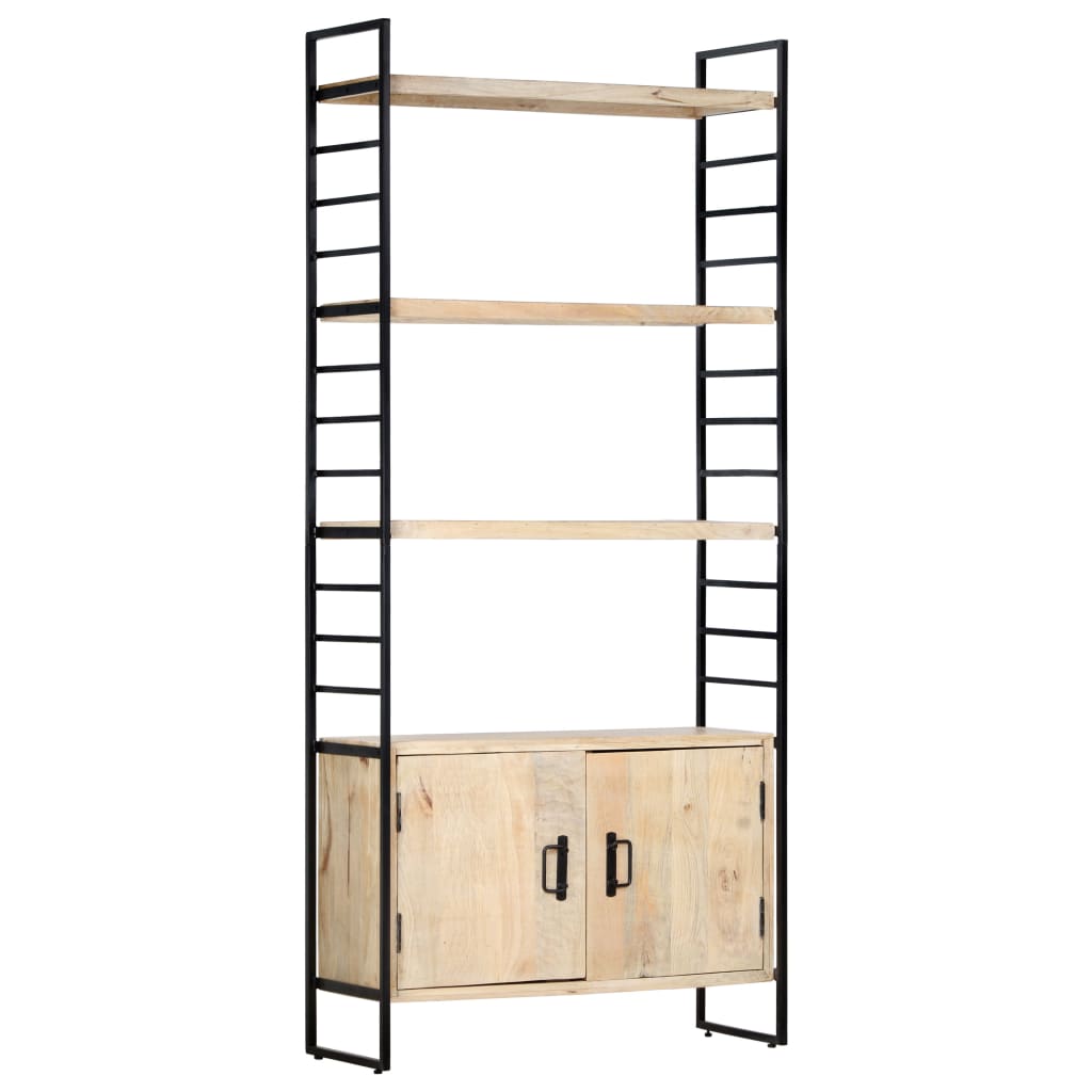 Kirjahylly 4 tasoa 80x30x180 cm täysi mangopuu - Sisustajankoti.fi