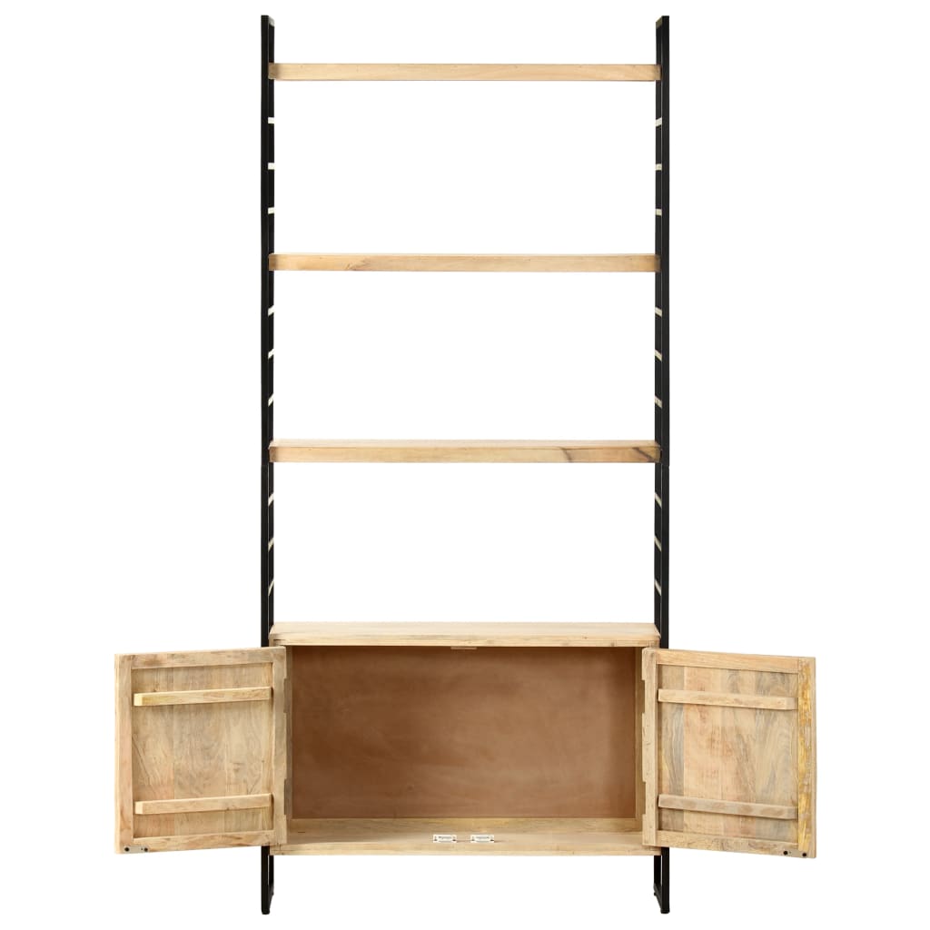 Kirjahylly 4 tasoa 80x30x180 cm täysi mangopuu - Sisustajankoti.fi