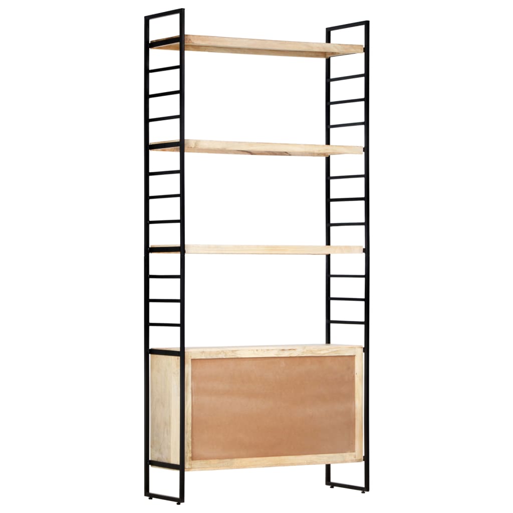Kirjahylly 4 tasoa 80x30x180 cm täysi mangopuu - Sisustajankoti.fi