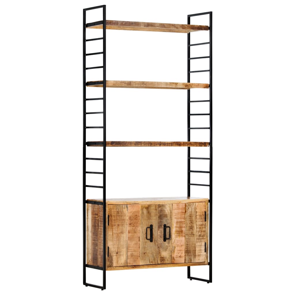 Kirjahylly 4 tasoa 80x30x180 cm karkea mangopuu - Sisustajankoti.fi