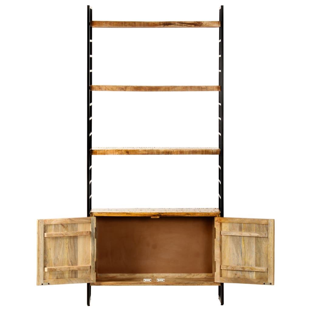 Kirjahylly 4 tasoa 80x30x180 cm karkea mangopuu - Sisustajankoti.fi