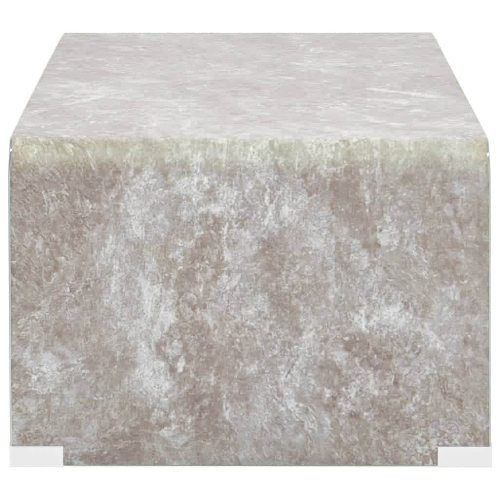 Sohvapöytä ruskea marmori 98x45x31 cm karkaistu lasi - Sisustajankoti.fi