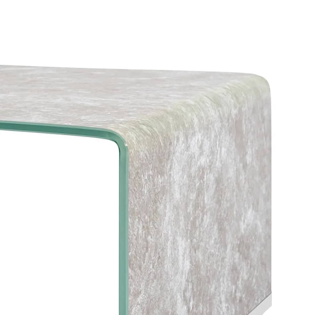Sohvapöytä ruskea marmori 98x45x31 cm karkaistu lasi - Sisustajankoti.fi