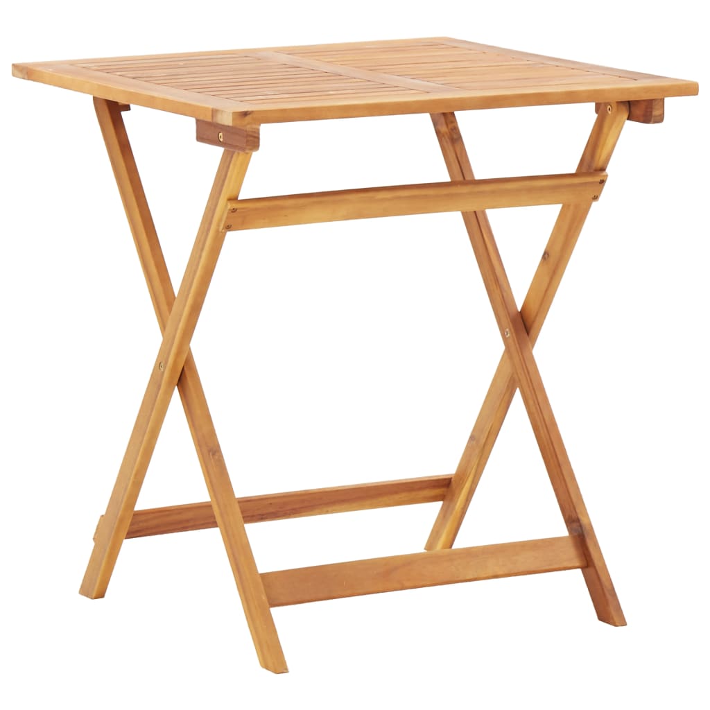Kokoontaittuva puutarhapöytä 70x70x75 cm täysi akaasiapuu - Sisustajankoti.fi