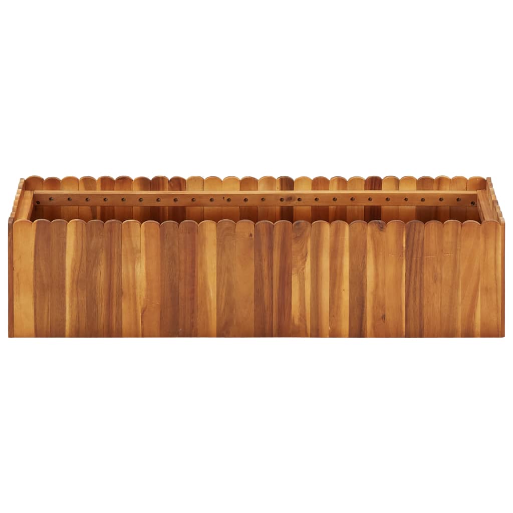 Puutarhan korotettu kukkalaatikko 100x30x25cm täysi akaasiapuu - Sisustajankoti.fi
