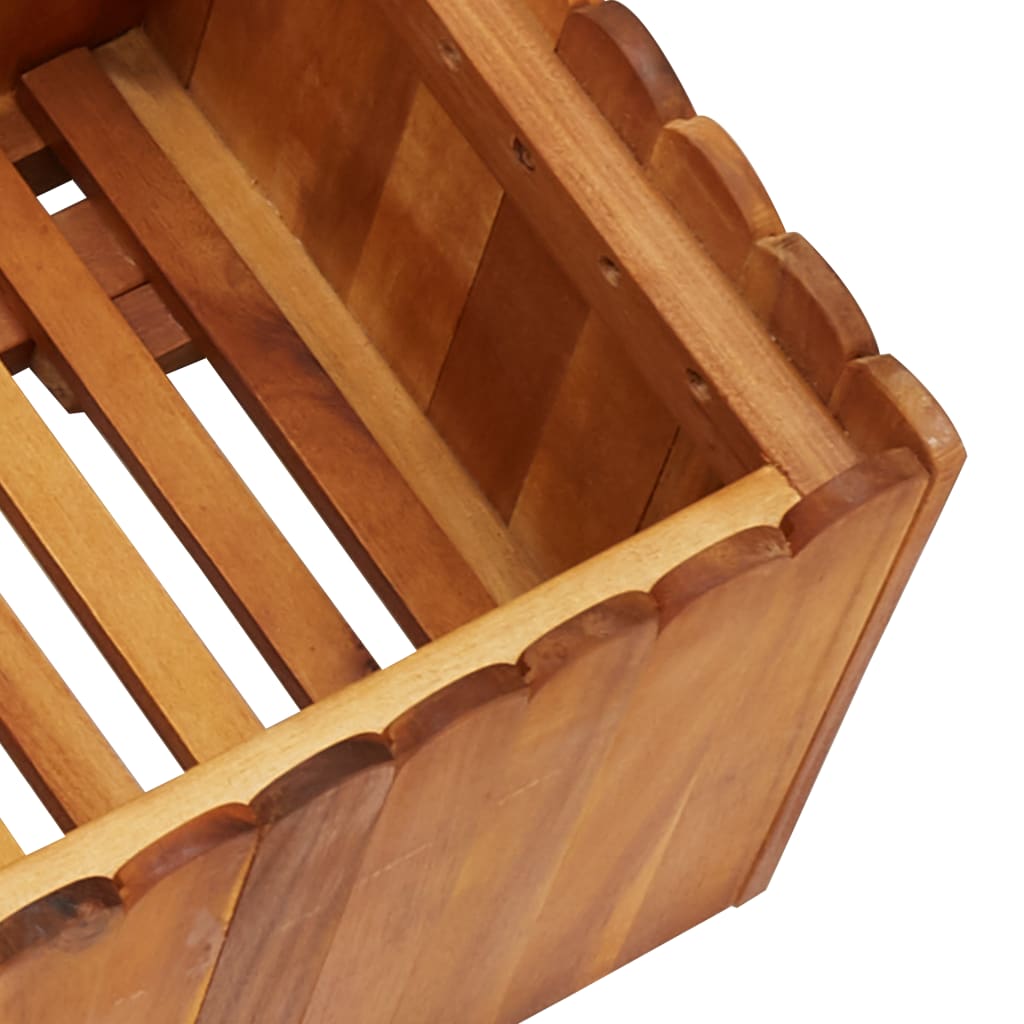 Puutarhan korotettu kukkalaatikko 100x30x25cm täysi akaasiapuu - Sisustajankoti.fi