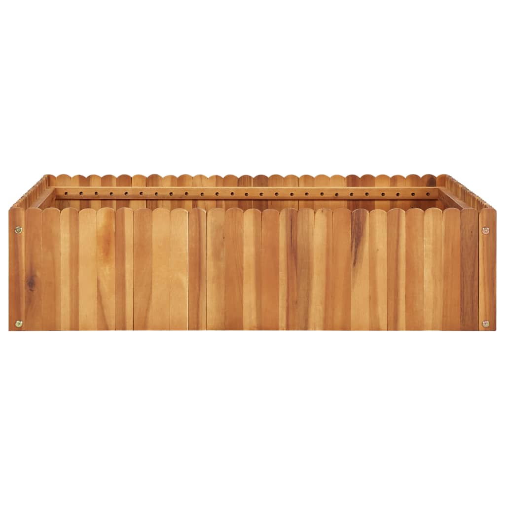 Korotettu kukkalaatikko 100x100x25 cm täysi akaasiapuu - Sisustajankoti.fi
