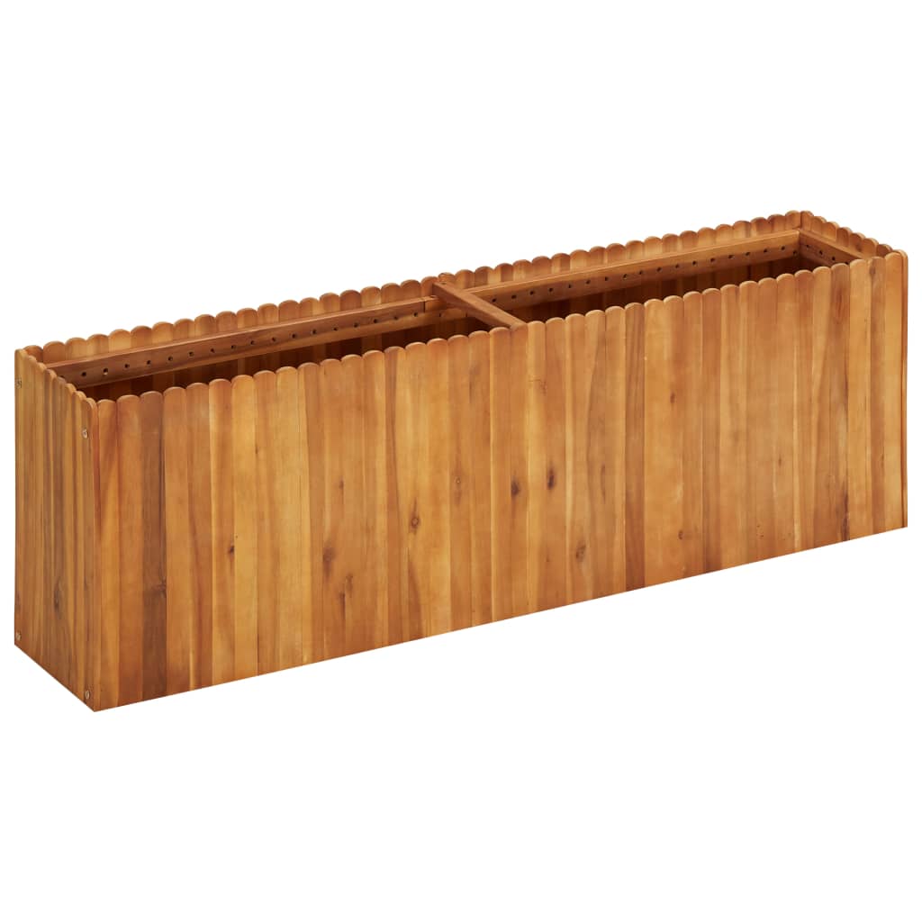Puutarhan korotettu kukkalaatikko 150x30x50cm täysi akaasiapuu - Sisustajankoti.fi