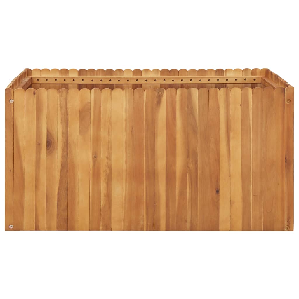 Korotettu kukkalaatikko 100x100x50 cm täysi akaasiapuu - Sisustajankoti.fi