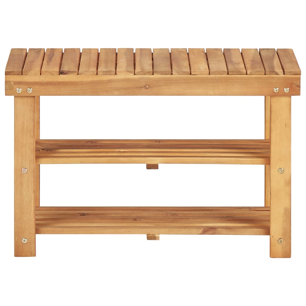 Kenkäteline 70x32x46 cm täysi akaasiapuu - Sisustajankoti.fi