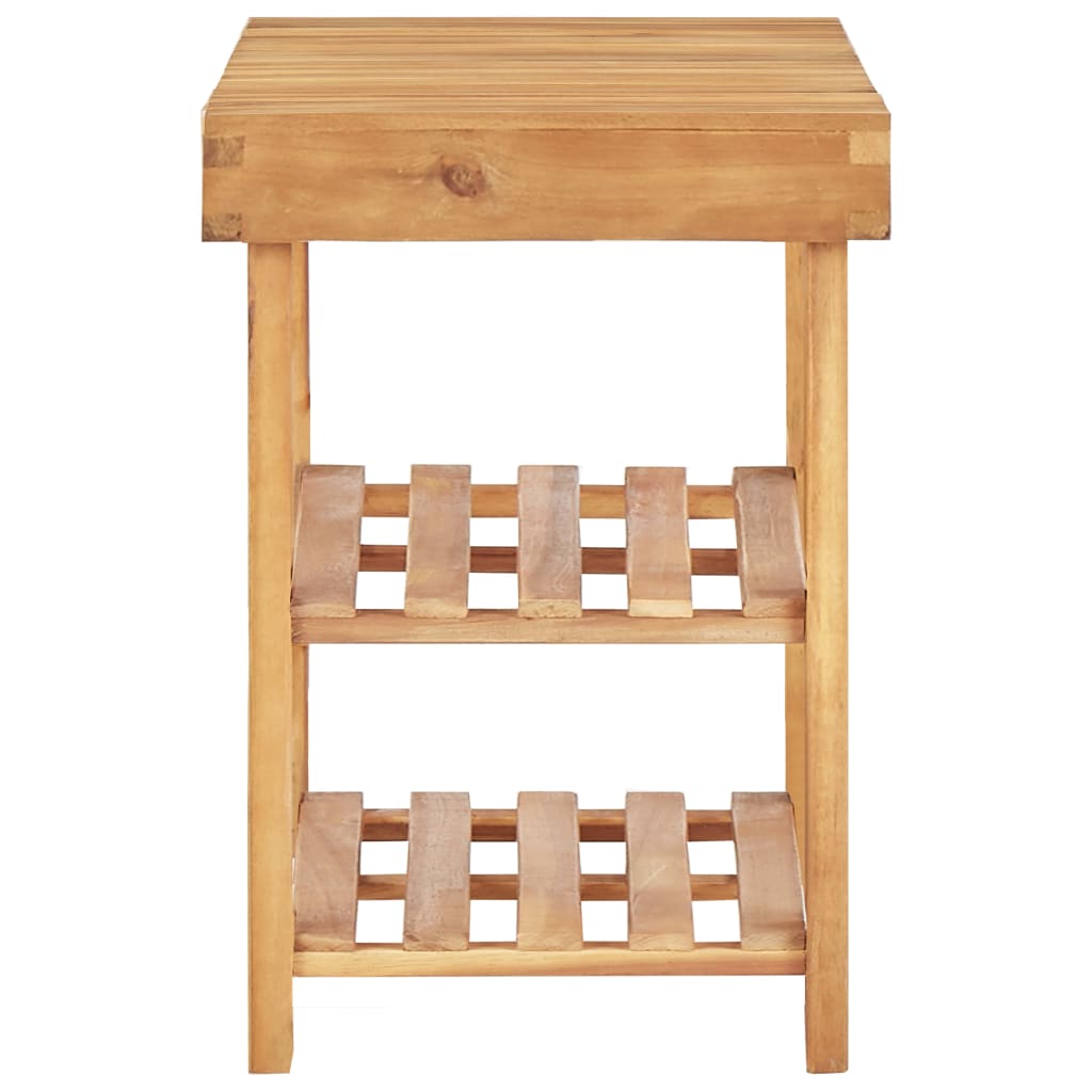 Kenkäteline 70x32x46 cm täysi akaasiapuu - Sisustajankoti.fi