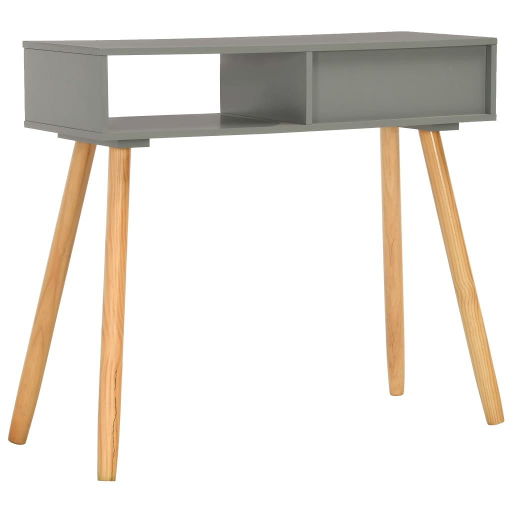 Sivupöytä harmaa 80x30x72 cm täysi mänty - Sisustajankoti.fi