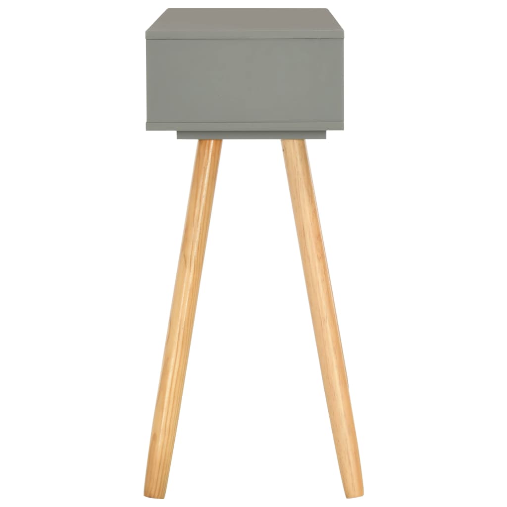 Sivupöytä harmaa 80x30x72 cm täysi mänty - Sisustajankoti.fi