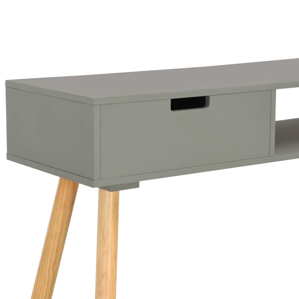 Sivupöytä harmaa 80x30x72 cm täysi mänty - Sisustajankoti.fi
