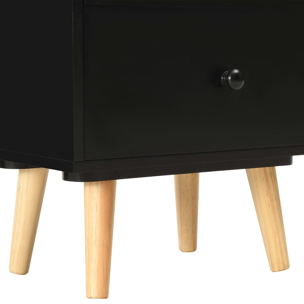 Yöpöydät 2 kpl musta 40x30x50 cm täysi mänty - Sisustajankoti.fi