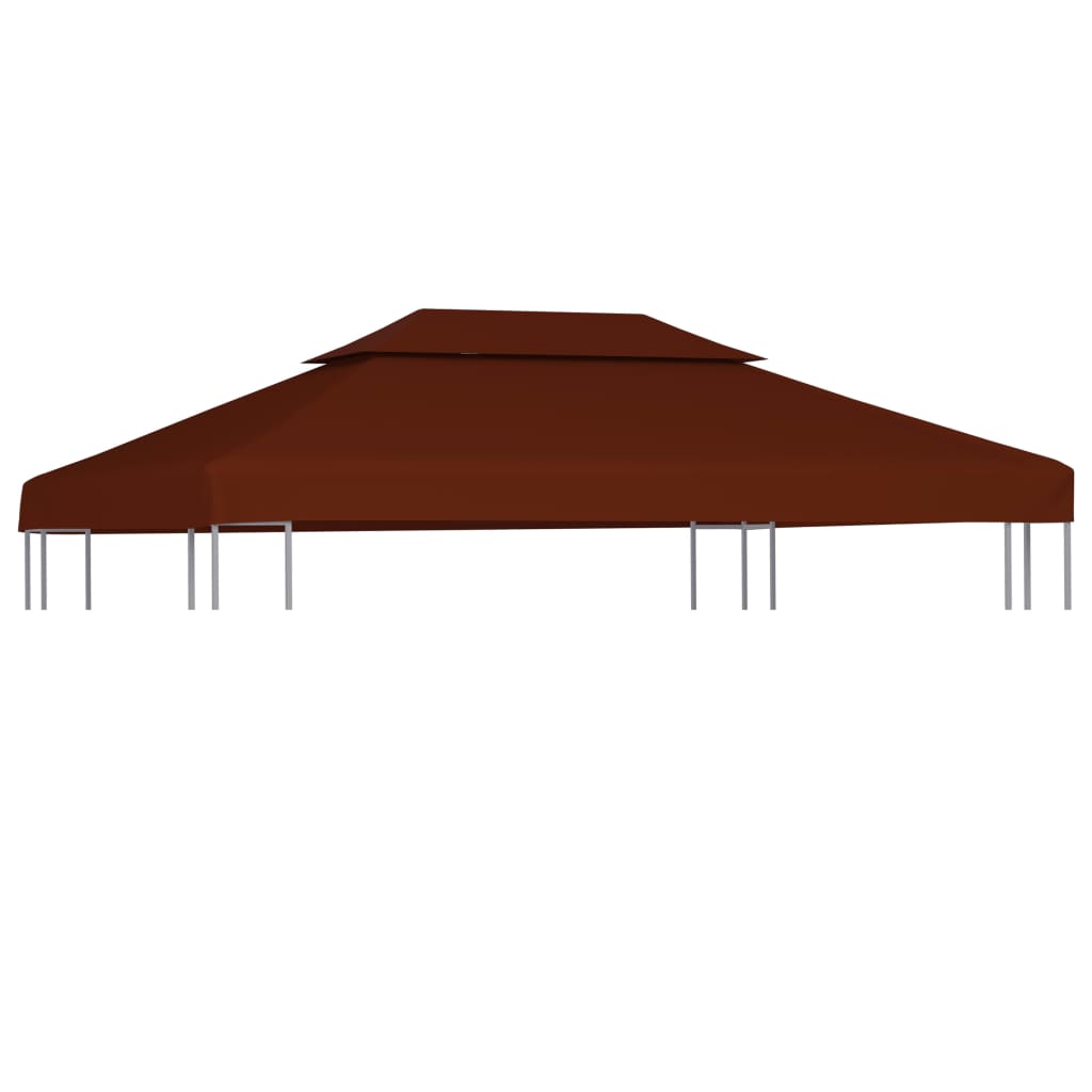 Huvimajan katto 2 kerrosta 310 g / m² 4x3 m terrakotta - Sisustajankoti.fi