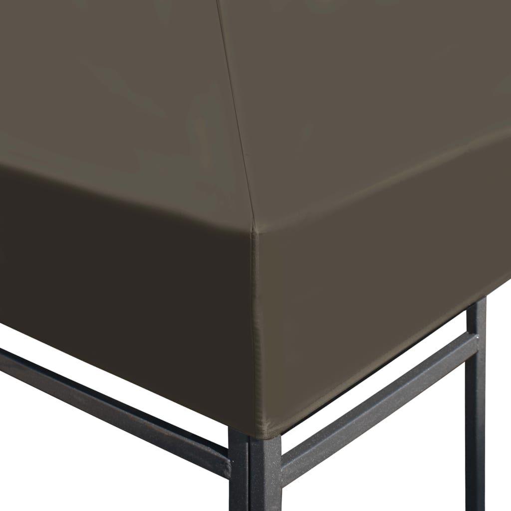 Huvimajan katto 310 g / m² 3x3 m harmaanruskea - Sisustajankoti.fi