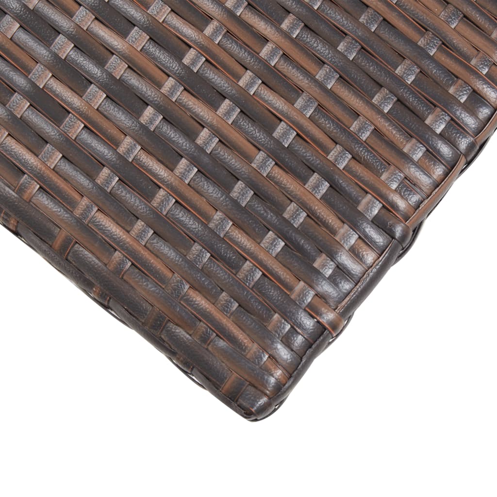 Teepöytä ruskea 50x50x47 cm polyrottinki - Sisustajankoti.fi