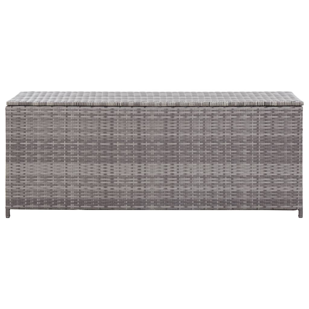 Puutarhan säilytyslaatikko harmaa 150x50x60 cm polyrottinki - Sisustajankoti.fi