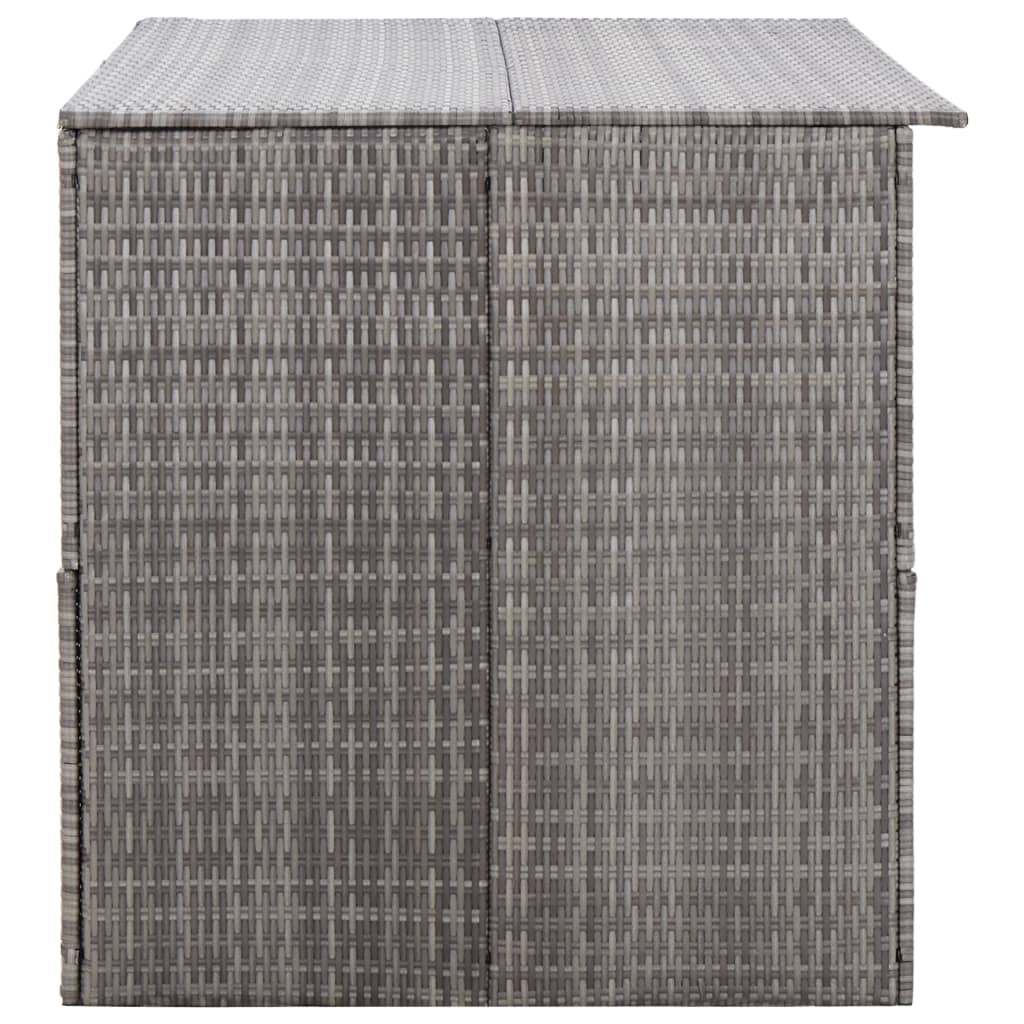 Ulkosäilytyslaatikko harmaa 150x100x100 cm polyrottinki - Sisustajankoti.fi