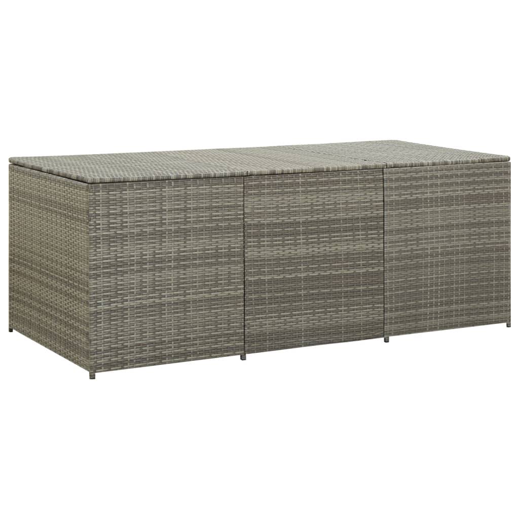 Puutarhan säilytyslaatikko polyrottinki 180x90x75 cm harmaa - Sisustajankoti.fi