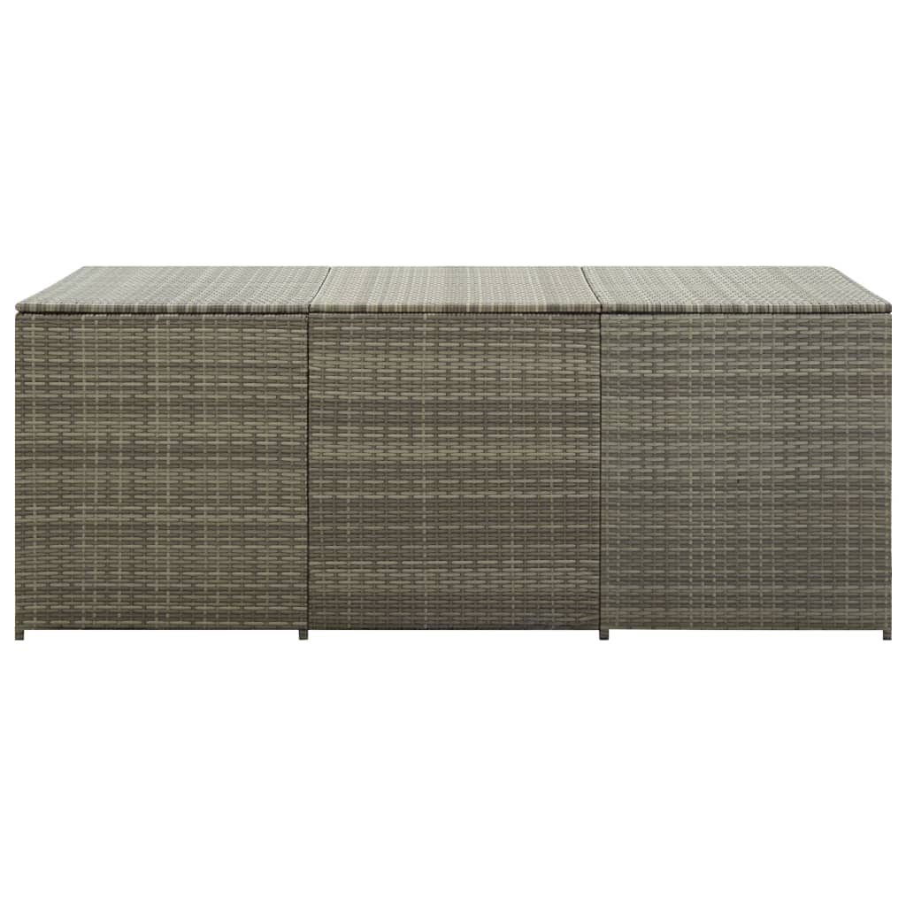 Puutarhan säilytyslaatikko polyrottinki 180x90x75 cm harmaa - Sisustajankoti.fi