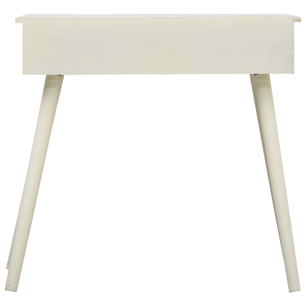 Konsolipöytä 2 laatikolla kaiverrettu harmaa 80x40x77,8 cm puu - Sisustajankoti.fi