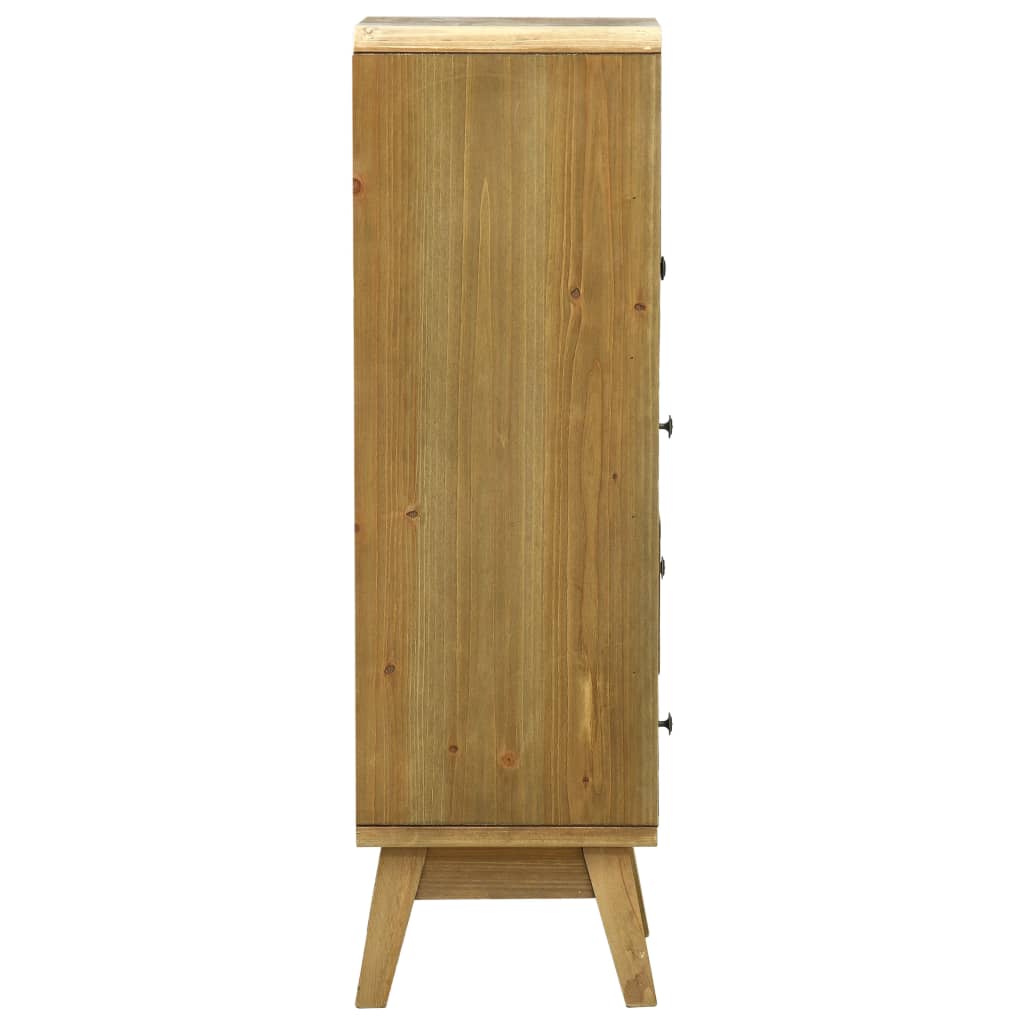 Senkki 5 vetolaatikolla ruskea 37x30x97,5 cm puu - Sisustajankoti.fi