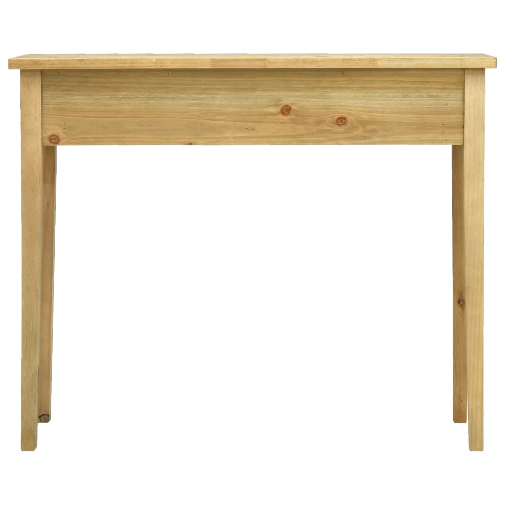 Konsolipöytä 2 laatikolla kaiverrettu ruskea 96x40x78 cm puu - Sisustajankoti.fi