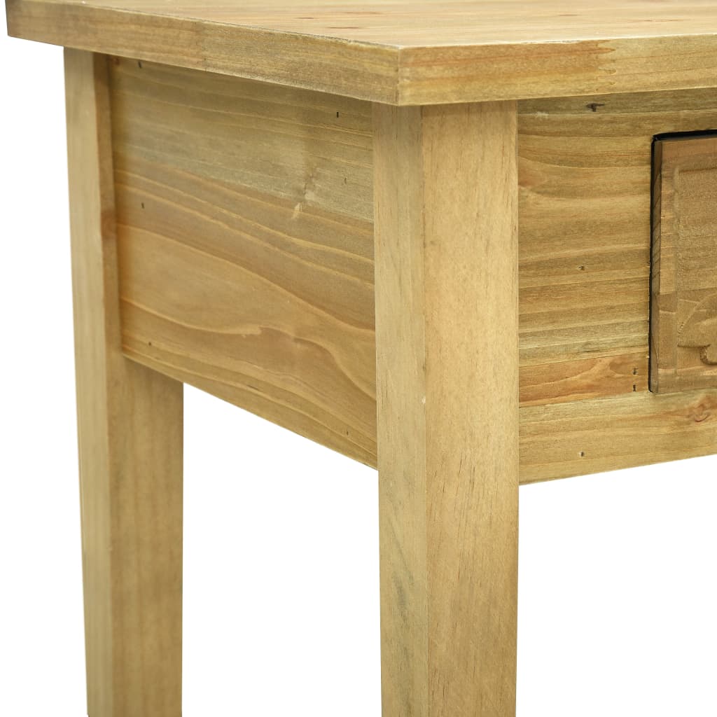 Konsolipöytä 2 laatikolla kaiverrettu ruskea 96x40x78 cm puu - Sisustajankoti.fi