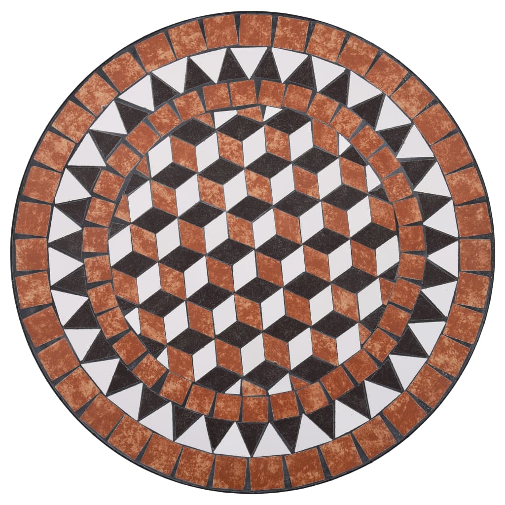 Mosaiikkibistropöytä ruskea 60 cm keramiikka - Sisustajankoti.fi