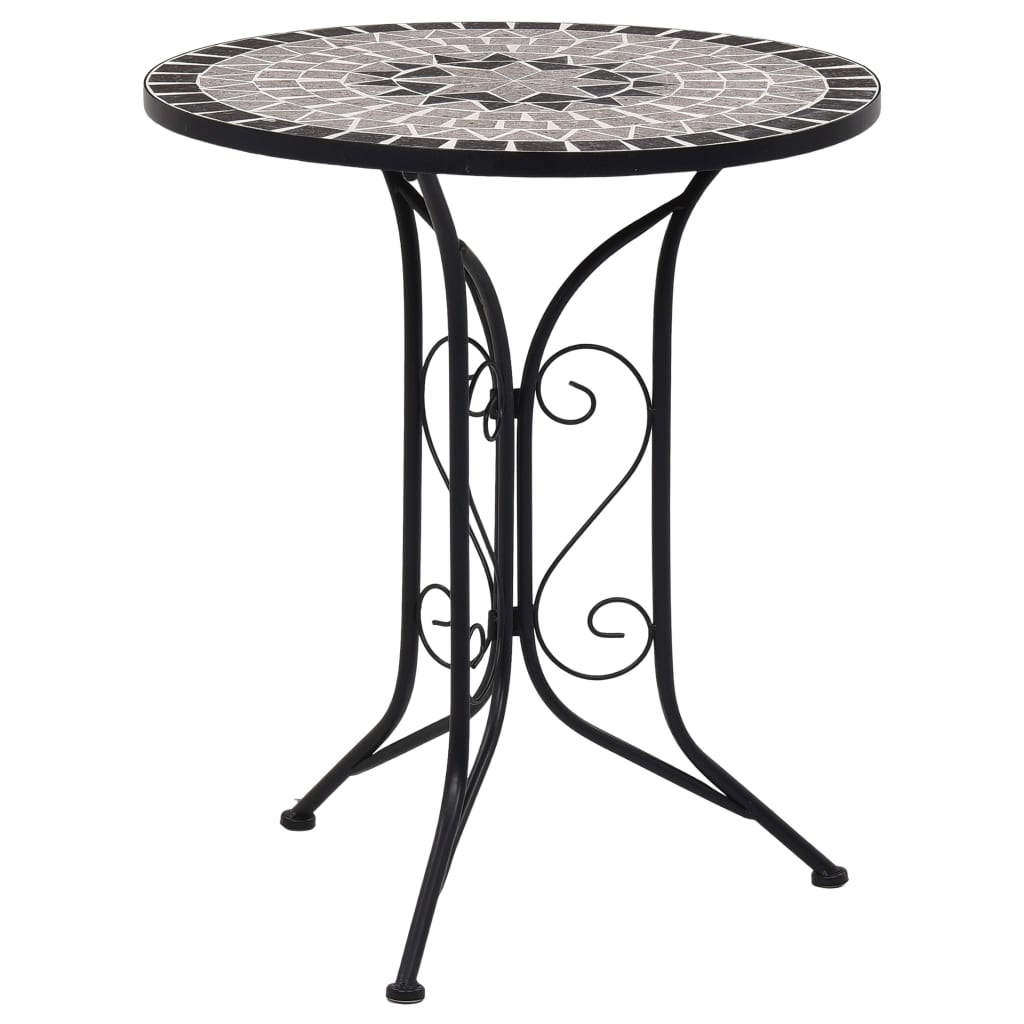 Mosaiikkibistropöytä harmaa 61 cm keramiikka - Sisustajankoti.fi