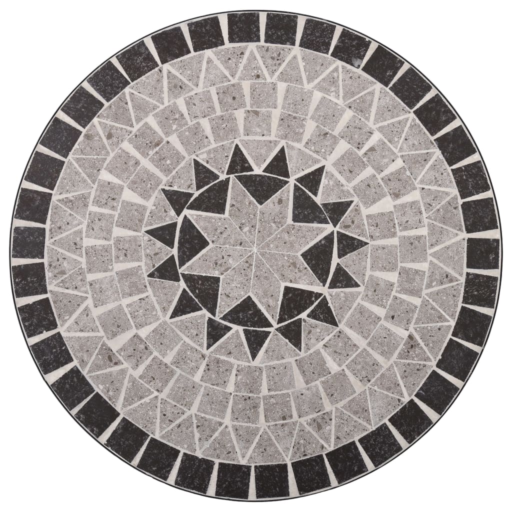 Mosaiikkibistropöytä harmaa 61 cm keramiikka - Sisustajankoti.fi