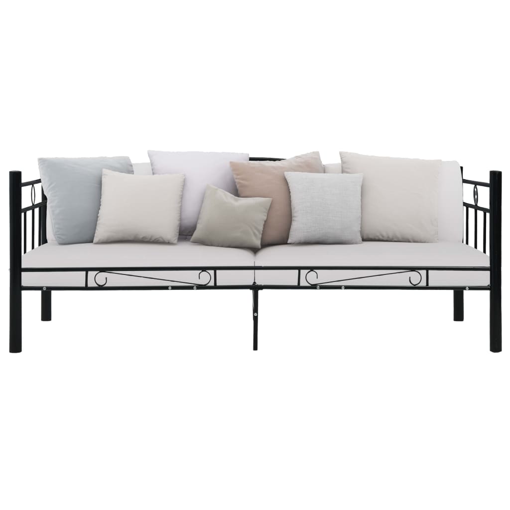 Päivävuoteenrunko musta metalli 90x200 cm - Sisustajankoti.fi