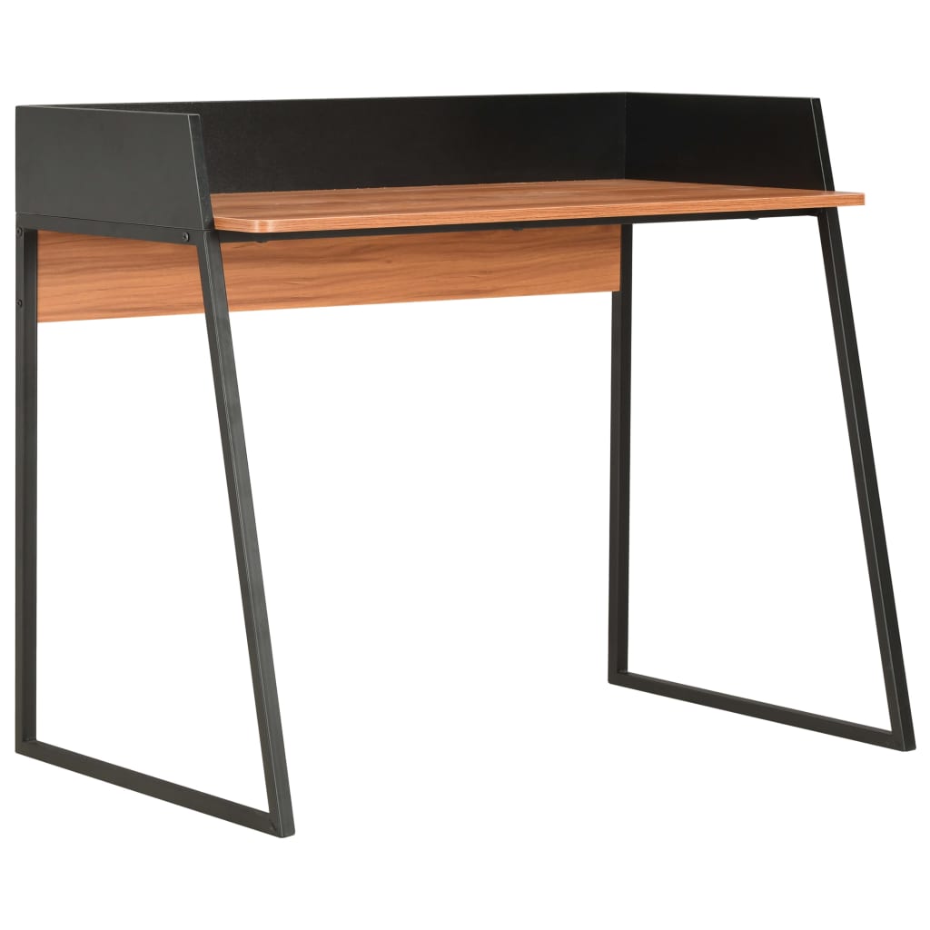 Työpöytä musta ja ruskea 90x60x88 cm - Sisustajankoti.fi