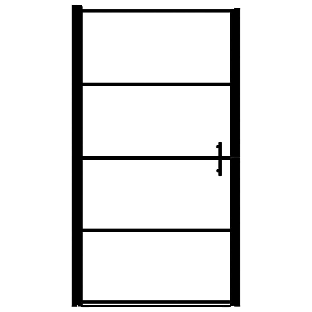 Suihkuovi karkaistu lasi 81x195 cm musta - Sisustajankoti.fi