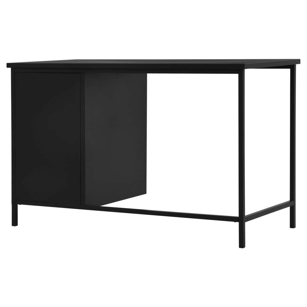 Työpöytä laatikoilla teollinen musta 120x55x75 cm teräs - Sisustajankoti.fi