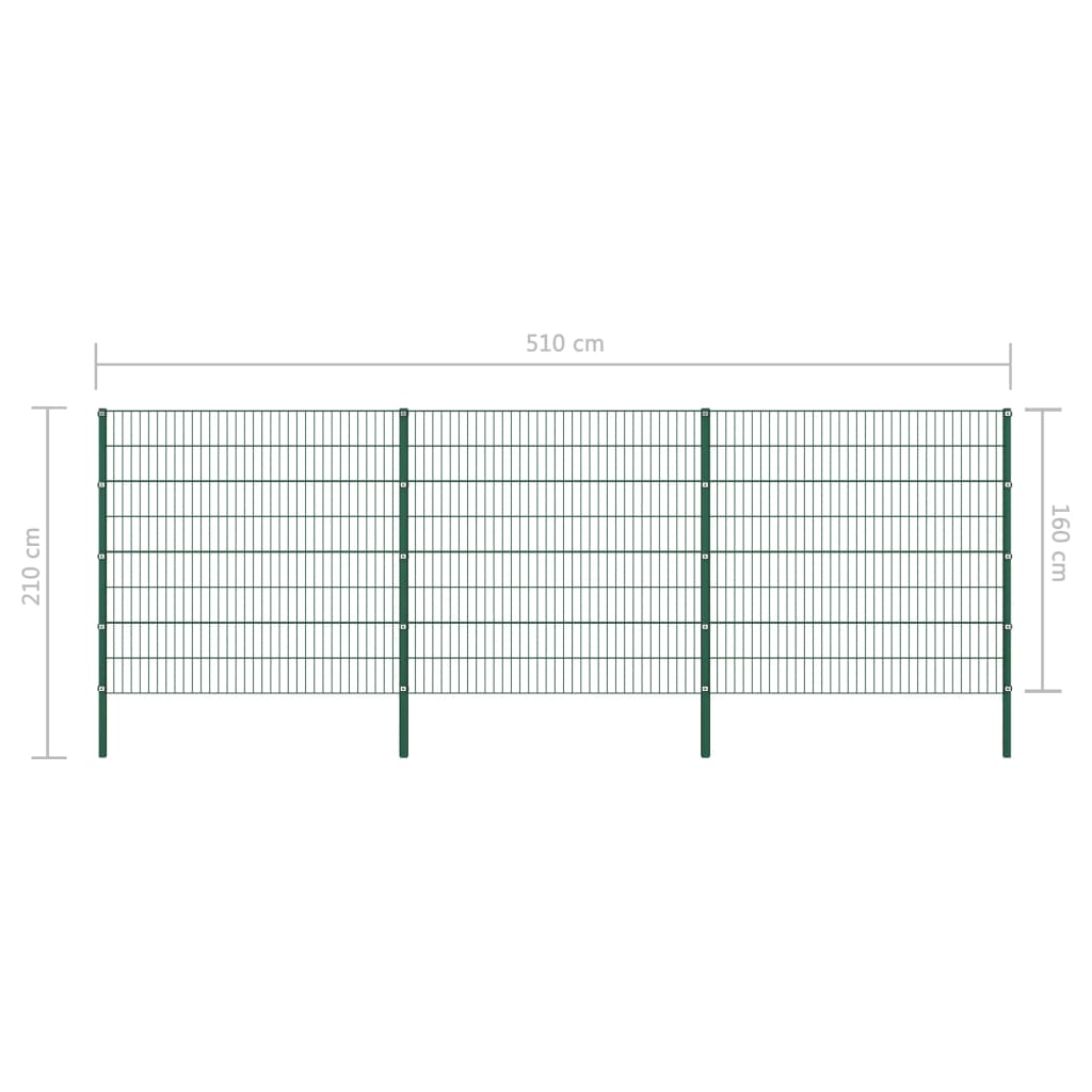 Aitapaneeli tolpilla rauta 5,1 m vihreä - Sisustajankoti.fi