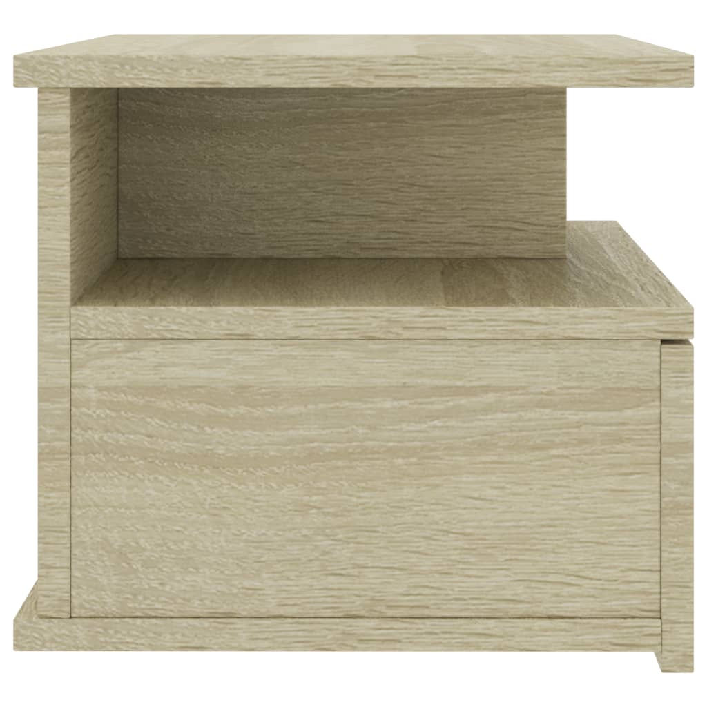 Kelluvat yöpöydät 2 kpl Sonoma-tammi 40x31x27 cm - Sisustajankoti.fi