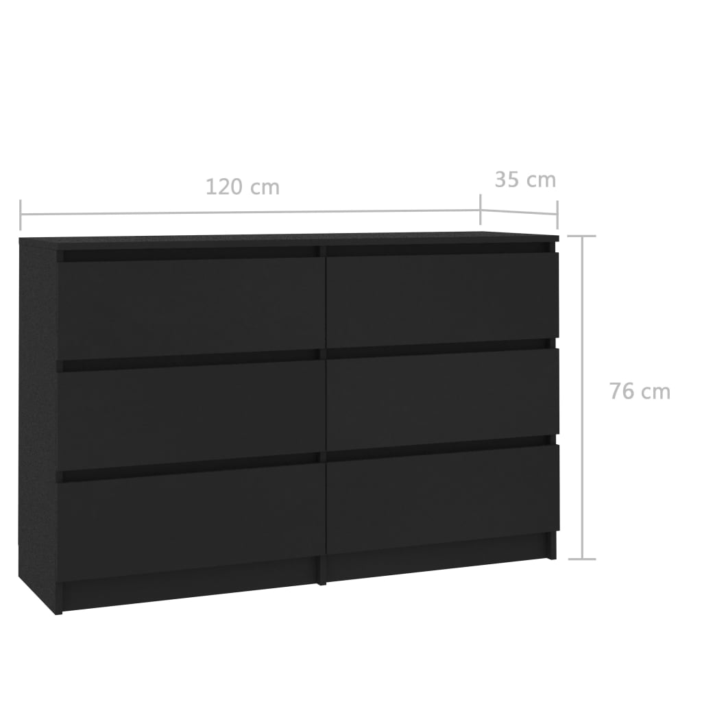 Senkki musta 120x35x76 cm - Sisustajankoti.fi
