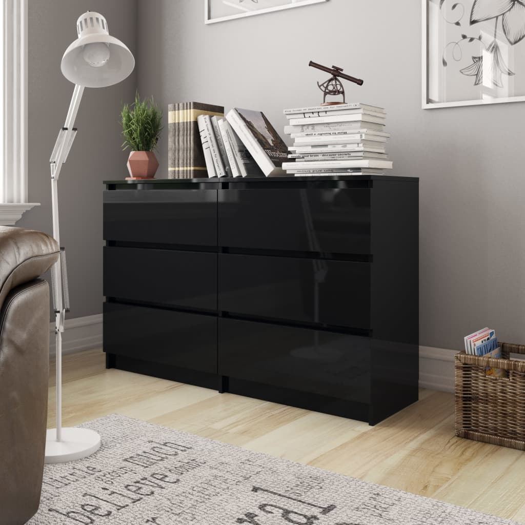 Senkki korkeakiilto musta 120x35x76 cm - Sisustajankoti.fi