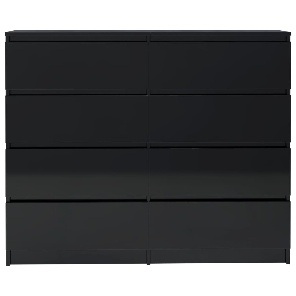 Laatikosto senkki korkeakiilto musta 120x35x99 cm - Sisustajankoti.fi