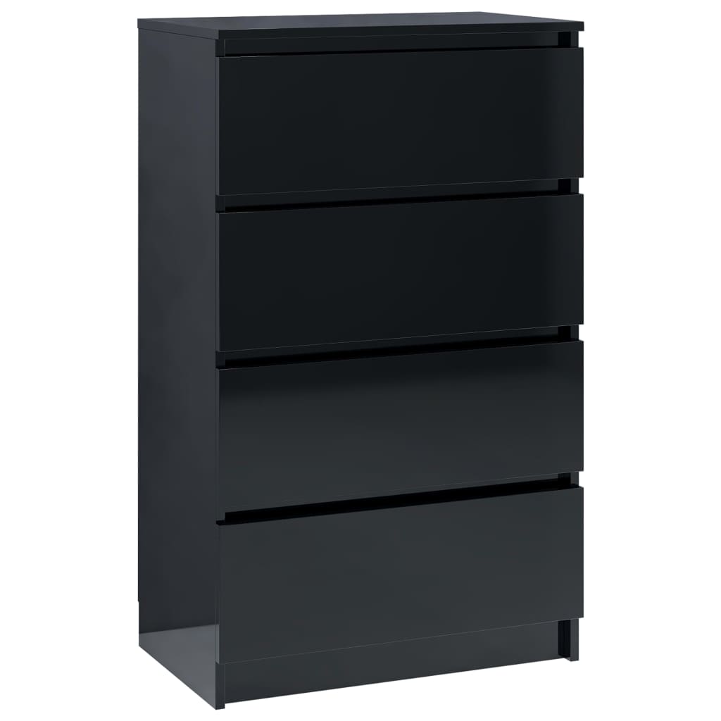 Senkki korkeakiilto musta 60x35x98,5 cm tekninen puu - Sisustajankoti.fi