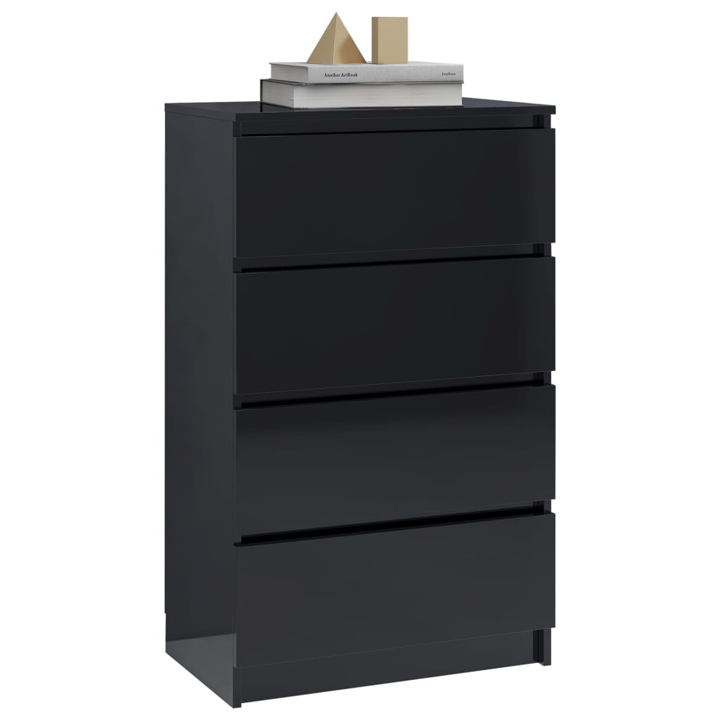 Senkki korkeakiilto musta 60x35x98,5 cm tekninen puu - Sisustajankoti.fi