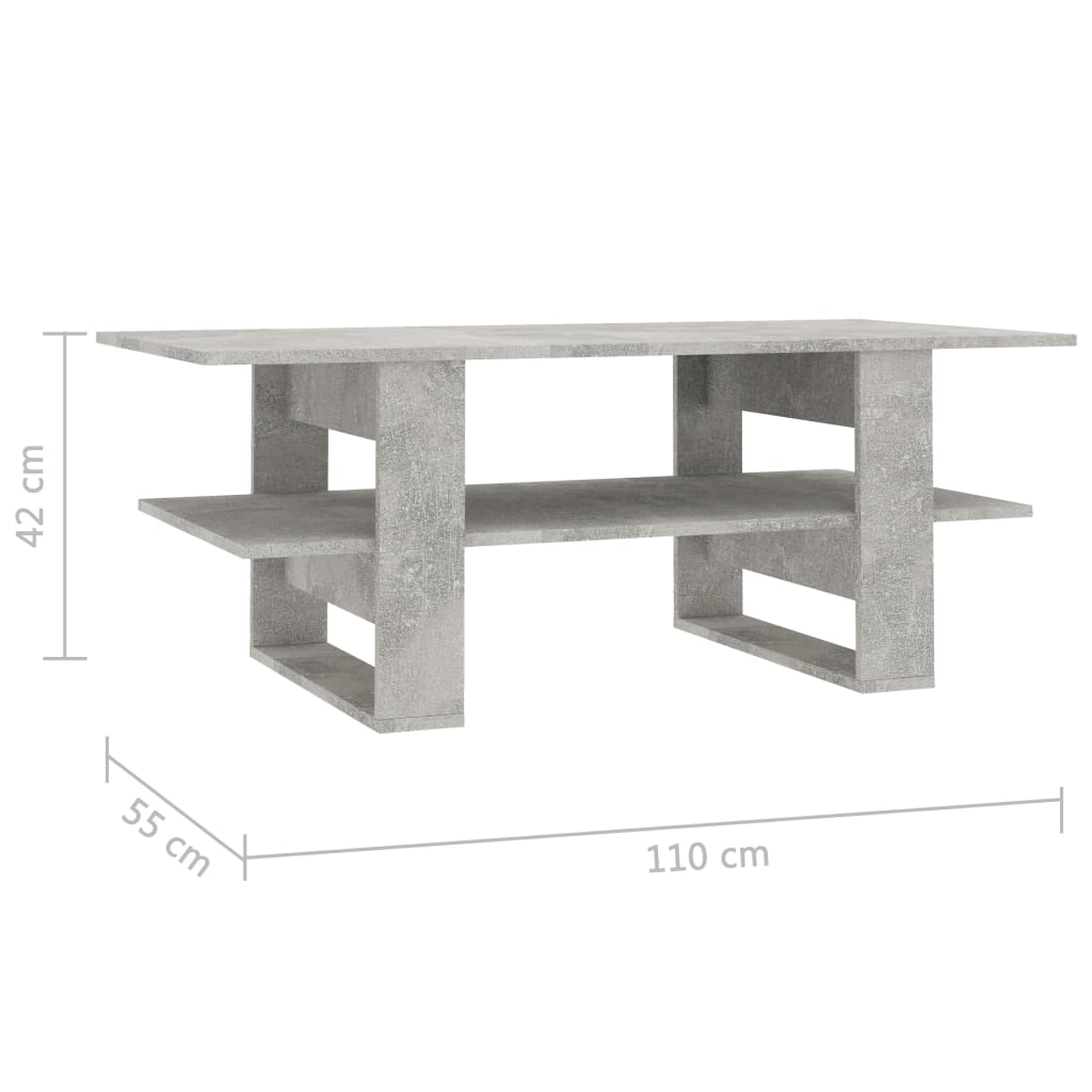 Sohvapöytä betoninharmaa 110x55x42 cm - Sisustajankoti.fi