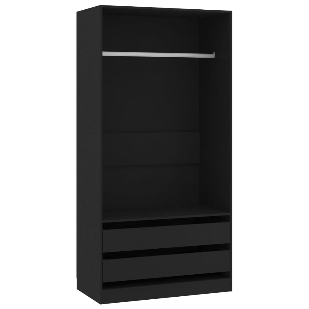 Vaatekaappi musta 100x50x200 cm - Sisustajankoti.fi