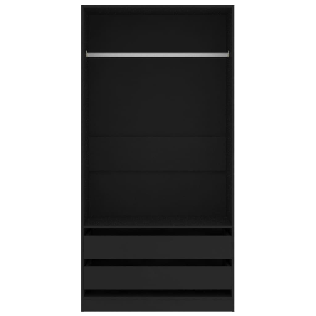 Vaatekaappi musta 100x50x200 cm - Sisustajankoti.fi